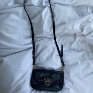Tory Burch Black Crossbody Purse, Gold hardware